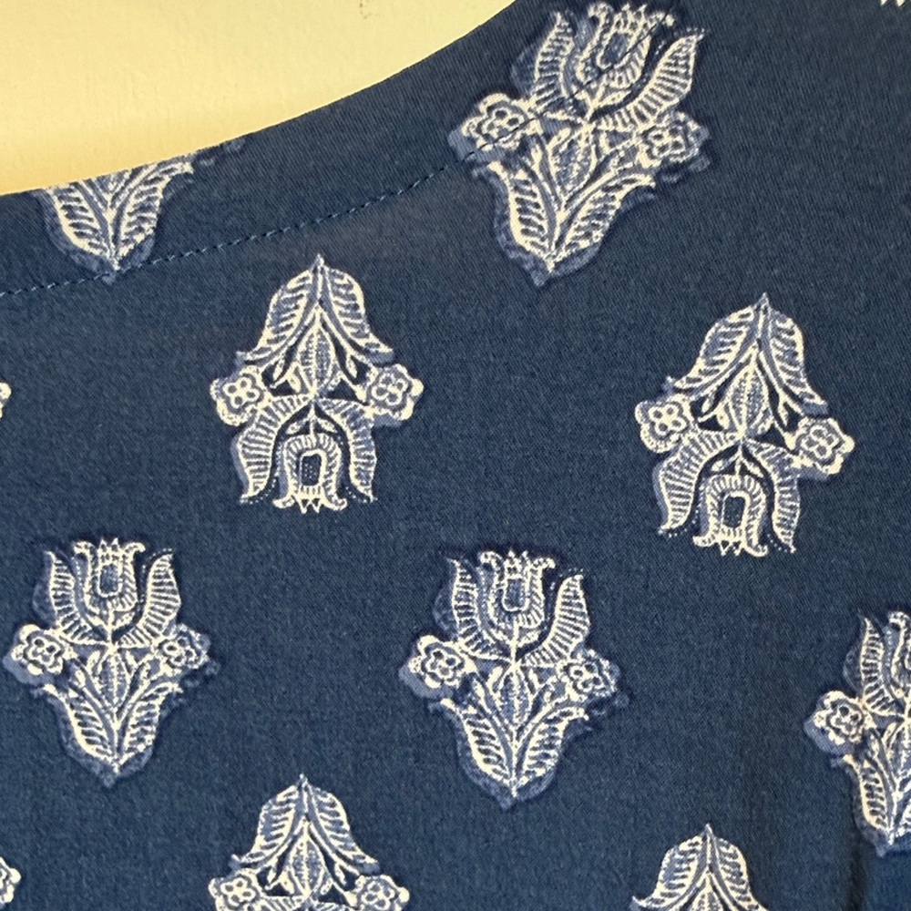 J. Jill Seaside Woodblock Printed Tunic Blouse - Picture 8 of 11
